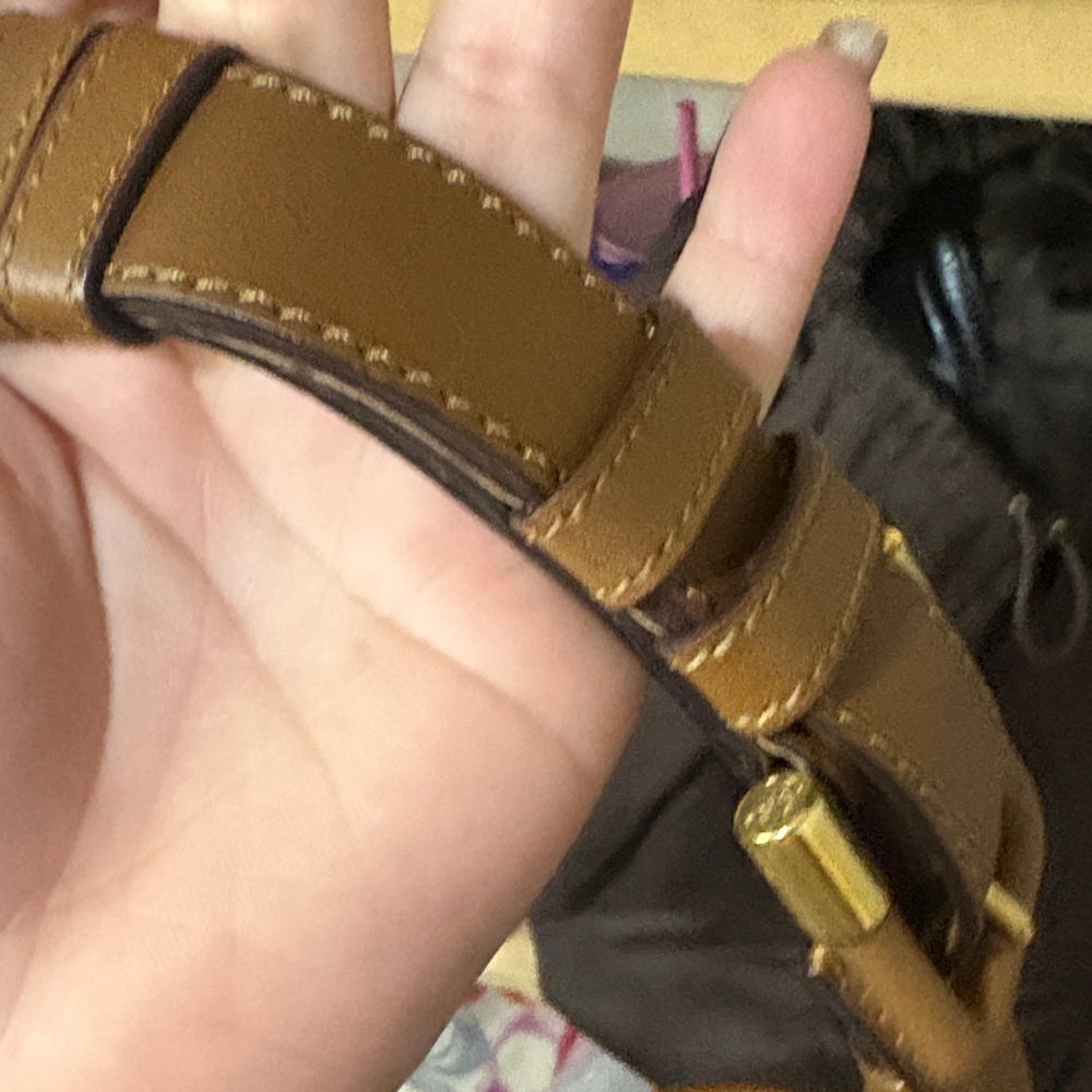 Burberry Tan and Brown Checkered studded Shoulder Bag - Picture 8 of 10